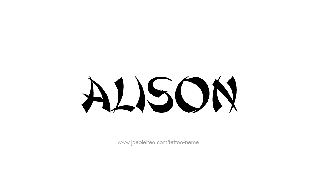 Tattoo Design  Name Alison