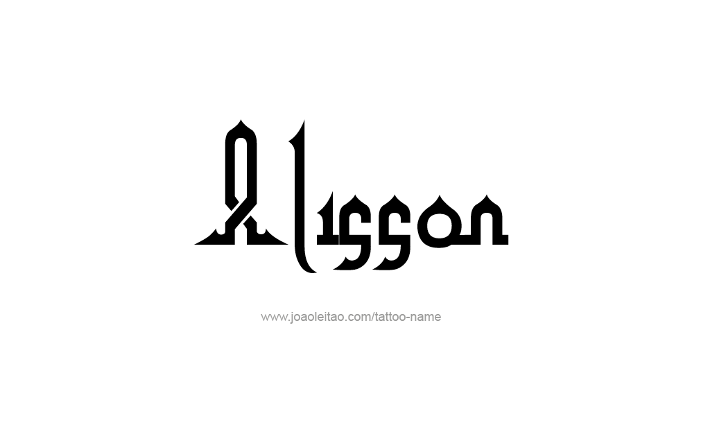 Tattoo Design  Name Alisson   