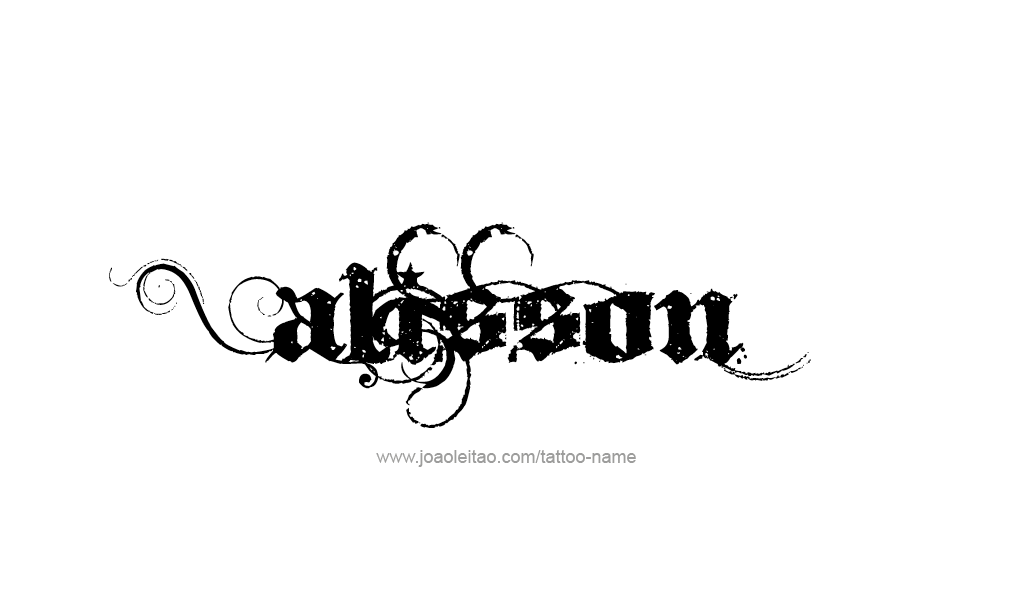 Tattoo Design  Name Alisson   