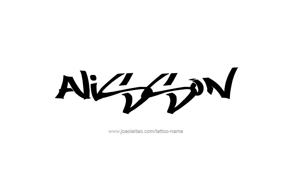 Tattoo Design  Name Alisson   