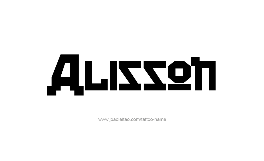 Tattoo Design  Name Alisson   