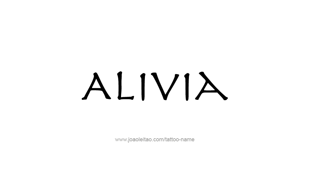 Tattoo Design  Name Alivia   