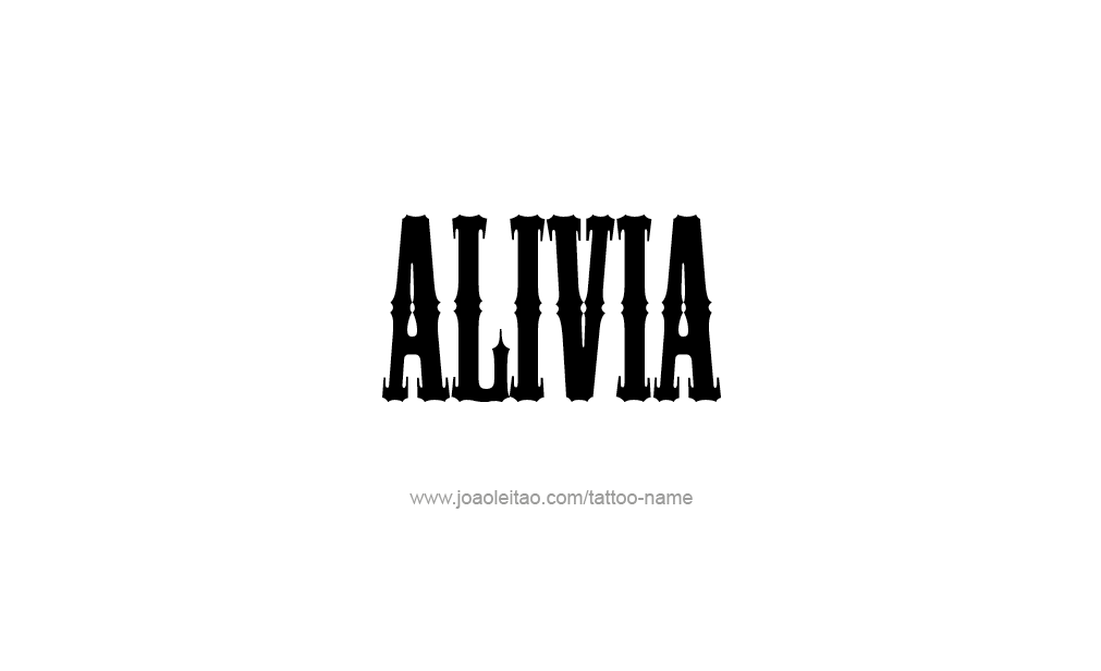 Tattoo Design  Name Alivia   