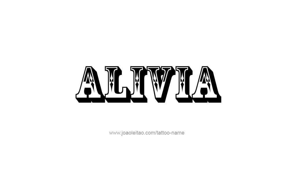 Tattoo Design  Name Alivia   