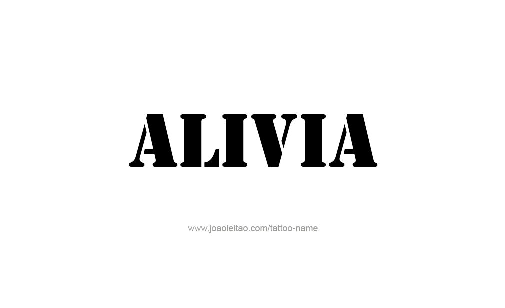 Tattoo Design  Name Alivia   