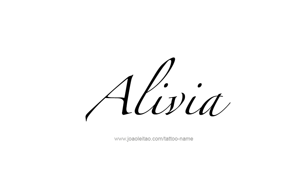 Tattoo Design  Name Alivia   