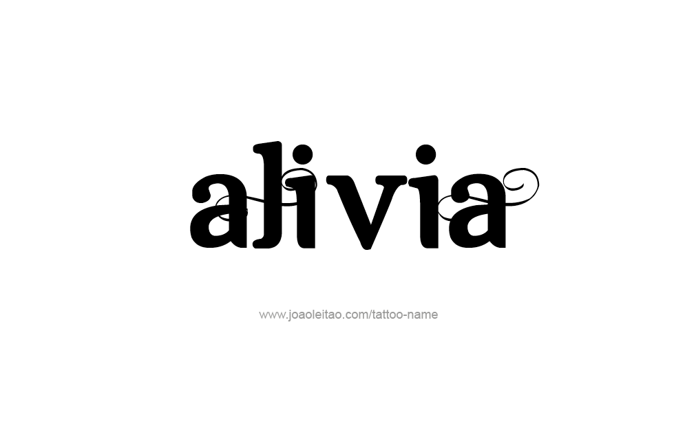 Tattoo Design  Name Alivia   