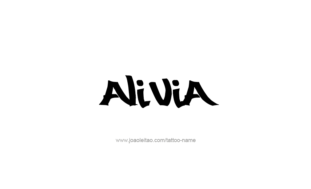 Tattoo Design  Name Alivia   