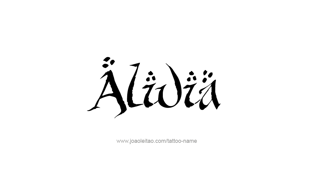 Tattoo Design  Name Alivia   