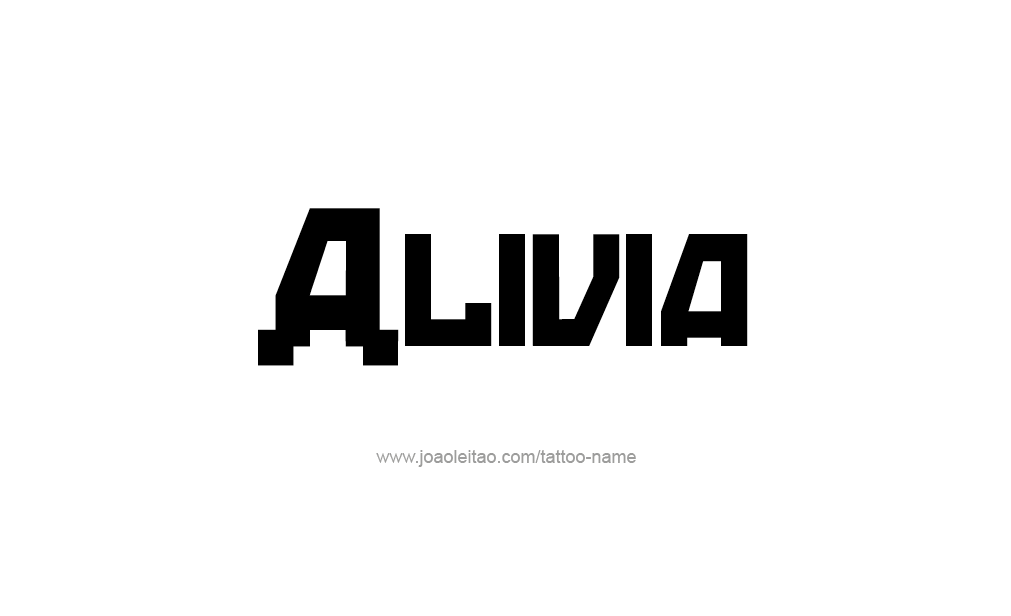 Tattoo Design  Name Alivia   