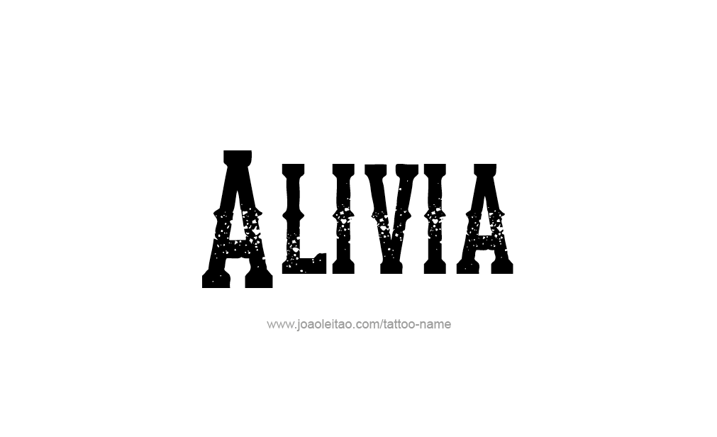 Tattoo Design  Name Alivia   