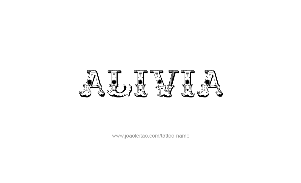 Tattoo Design  Name Alivia   