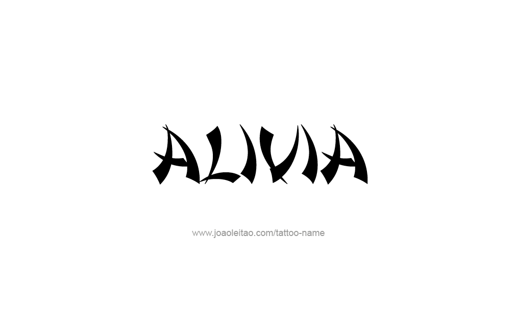 Tattoo Design  Name Alivia