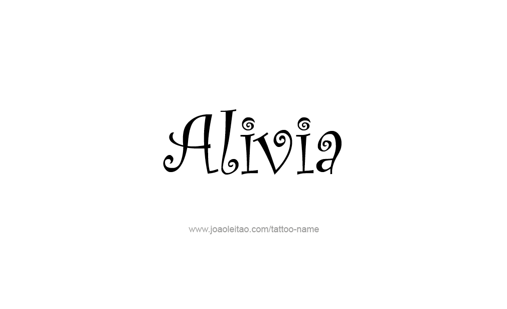 Tattoo Design  Name Alivia   