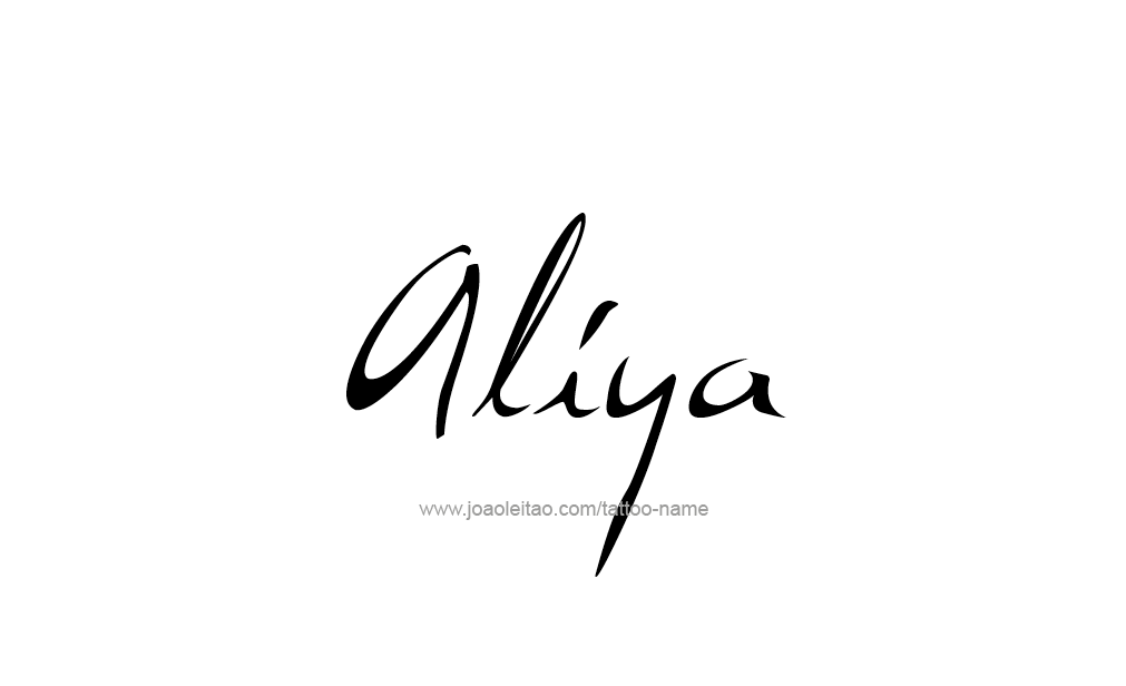 Tattoo Design  Name Aliya   