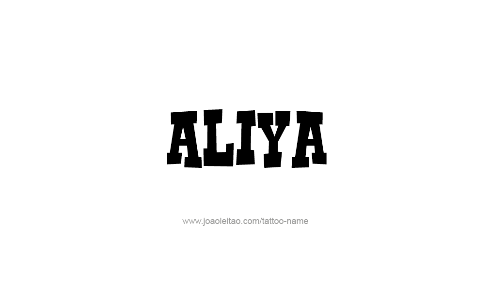 Tattoo Design  Name Aliya   