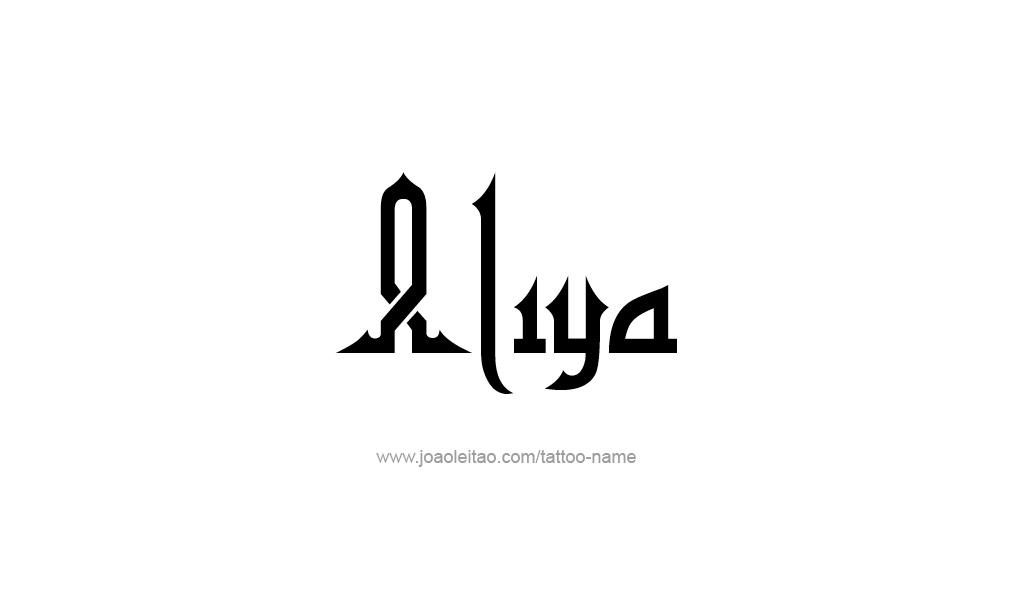 Tattoo Design  Name Aliya   