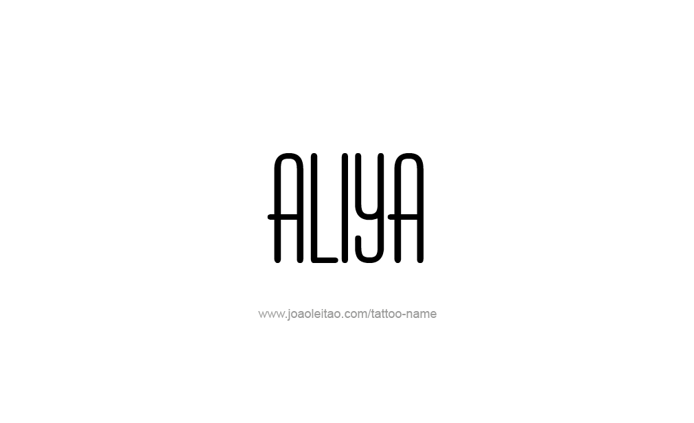 Tattoo Design  Name Aliya   