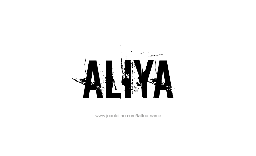 Tattoo Design  Name Aliya   