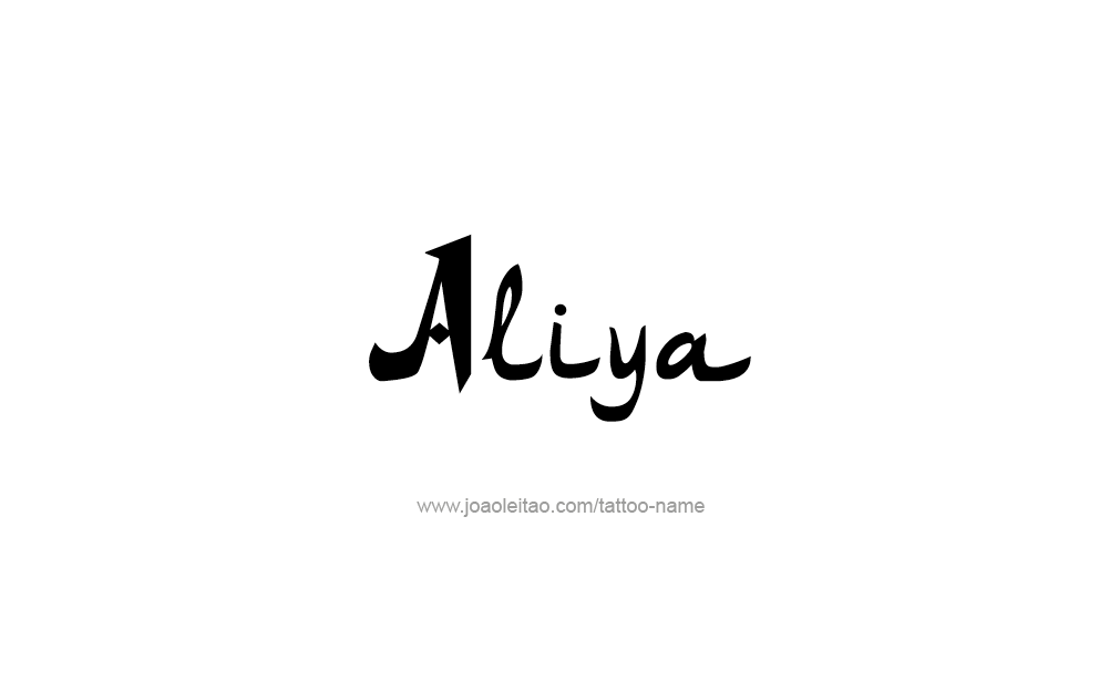 Tattoo Design  Name Aliya   