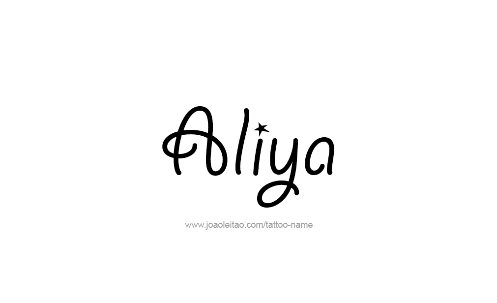 Tattoo Design  Name Aliya   