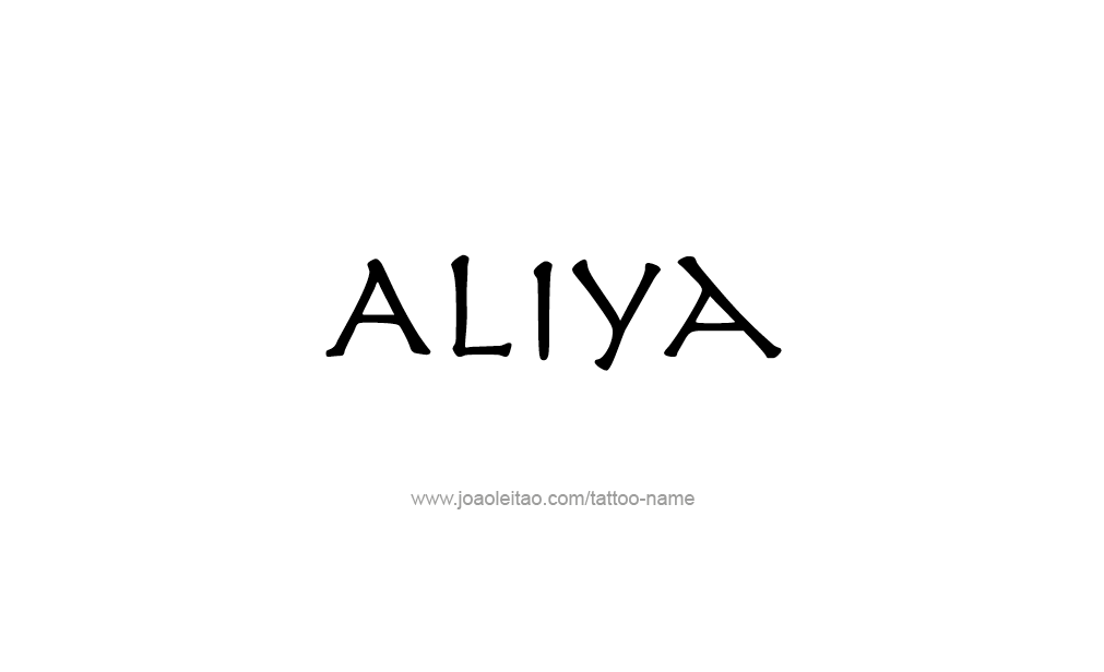 Tattoo Design  Name Aliya   