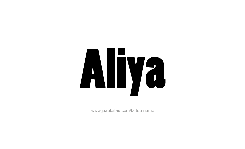 Tattoo Design  Name Aliya   