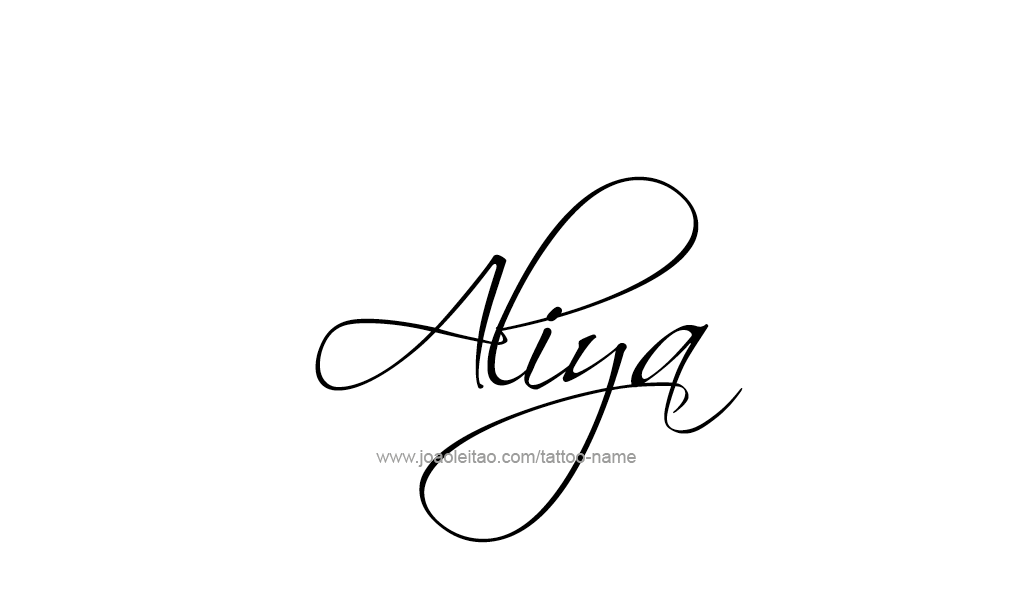 Tattoo Design  Name Aliya   