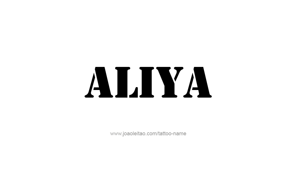 Tattoo Design  Name Aliya   