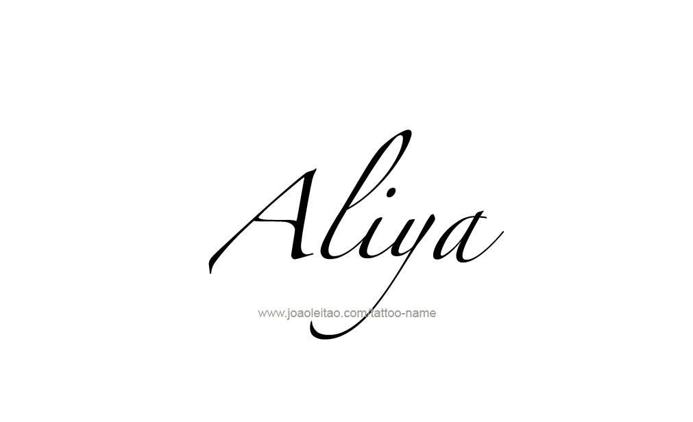 Tattoo Design  Name Aliya   