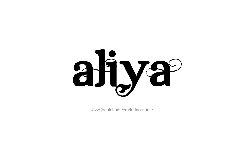 Tattoo Design  Name Aliya   