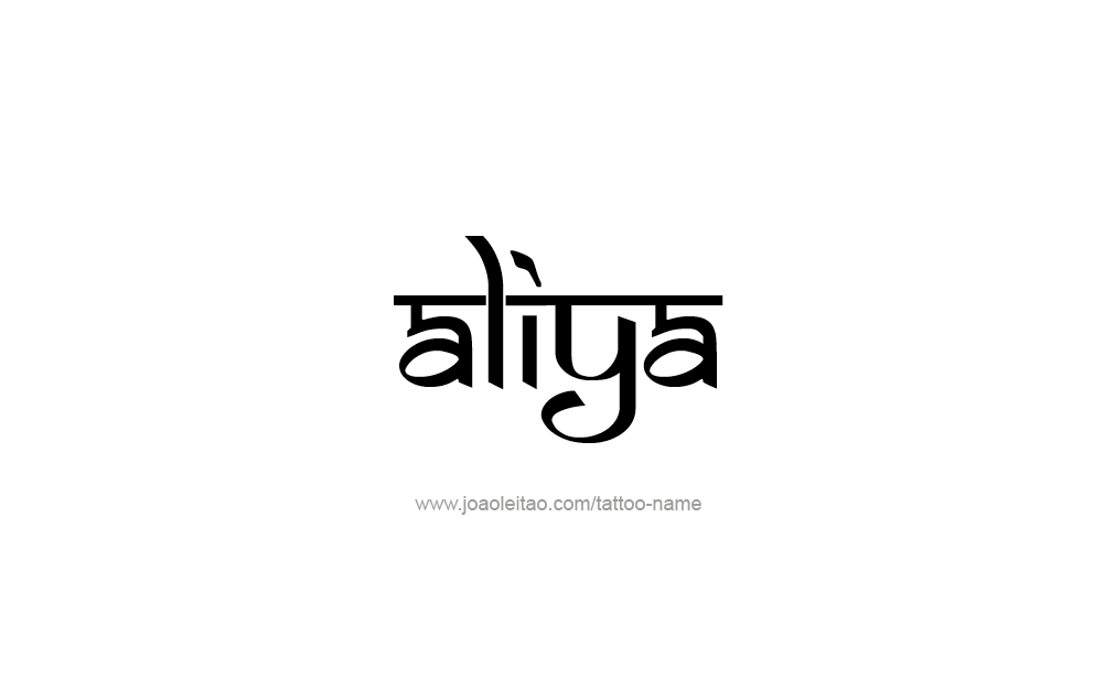 Tattoo Design  Name Aliya   