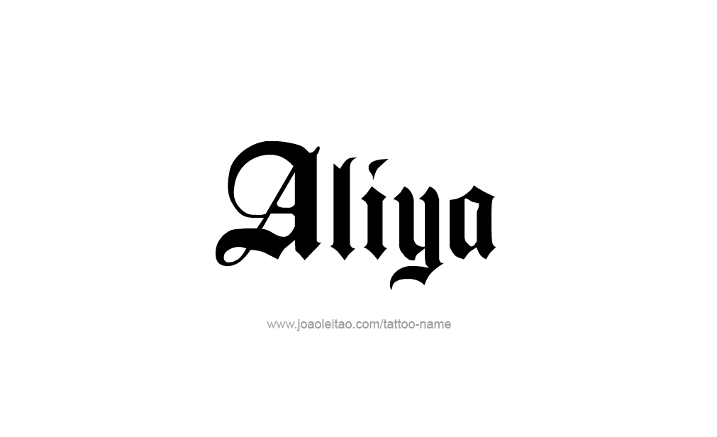 Tattoo Design  Name Aliya   