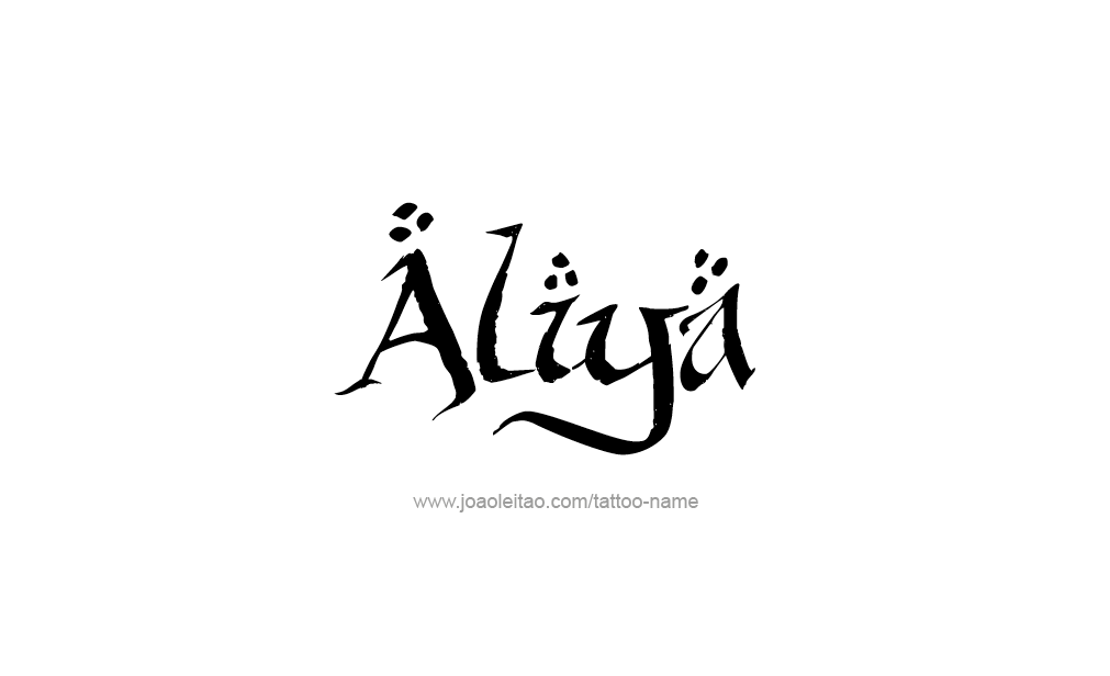 Tattoo Design  Name Aliya   