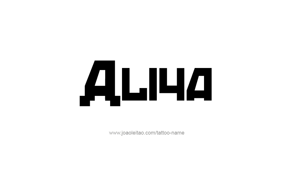 Tattoo Design  Name Aliya   