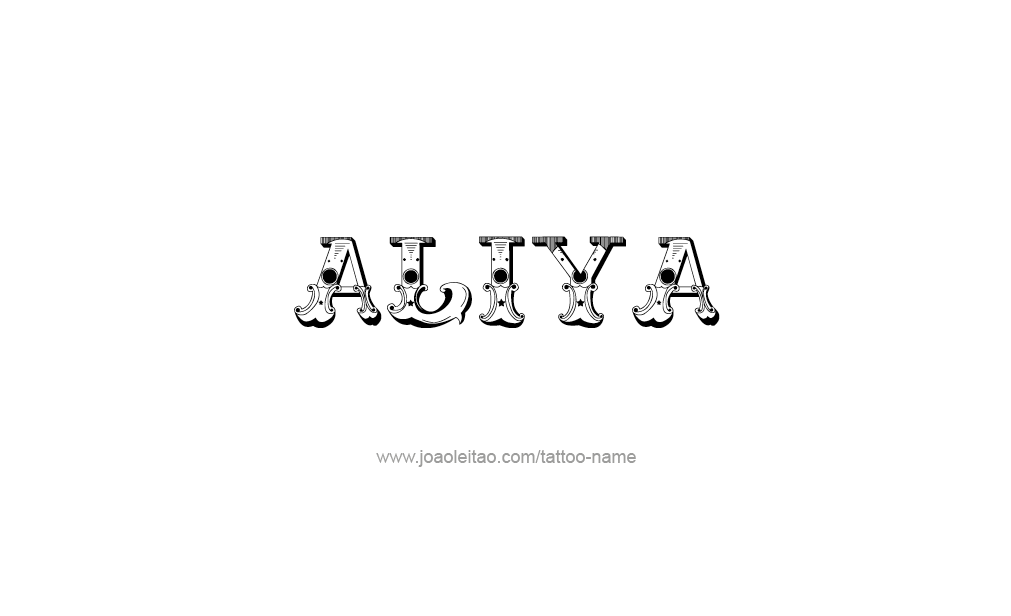 Tattoo Design  Name Aliya   