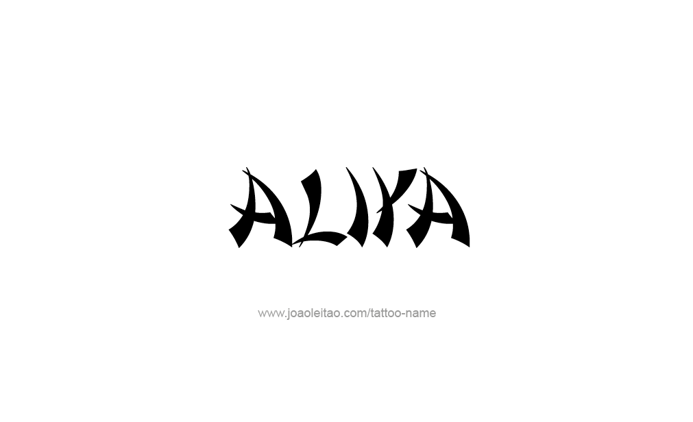 Tattoo Design  Name Aliya