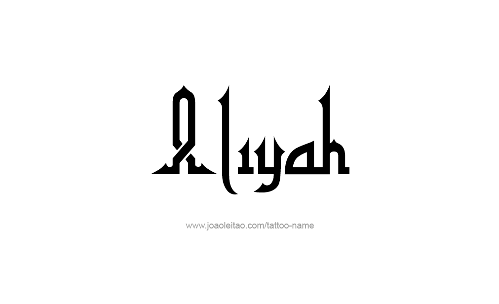 Tattoo Design  Name Aliyah   