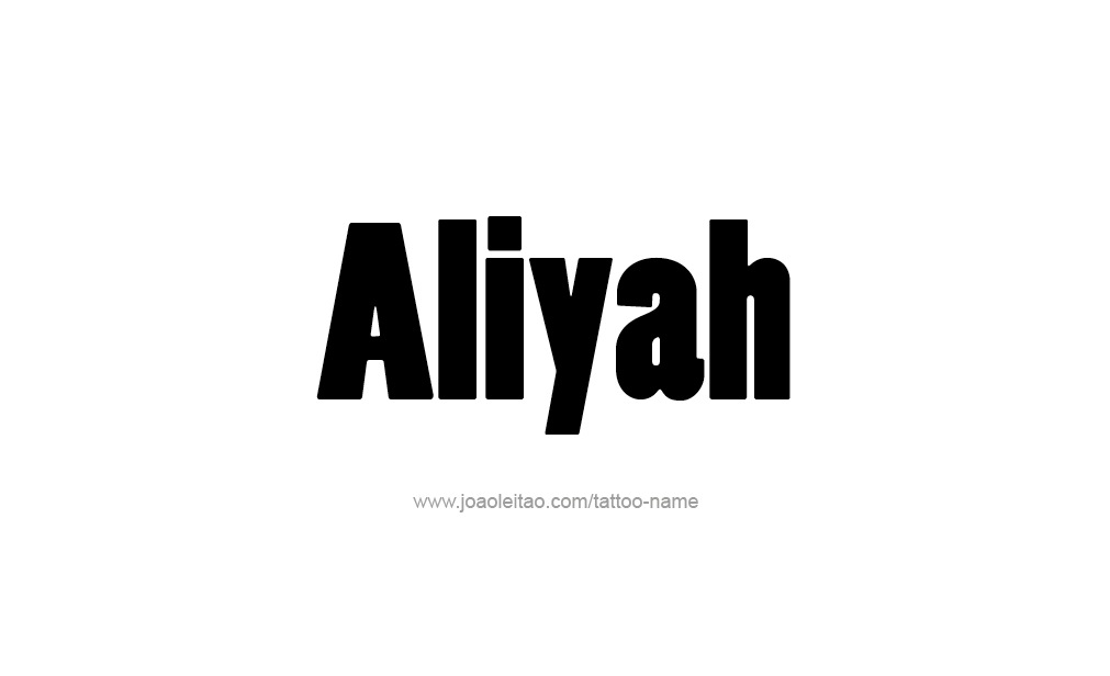 Tattoo Design  Name Aliyah   