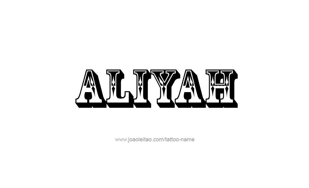 Tattoo Design  Name Aliyah   