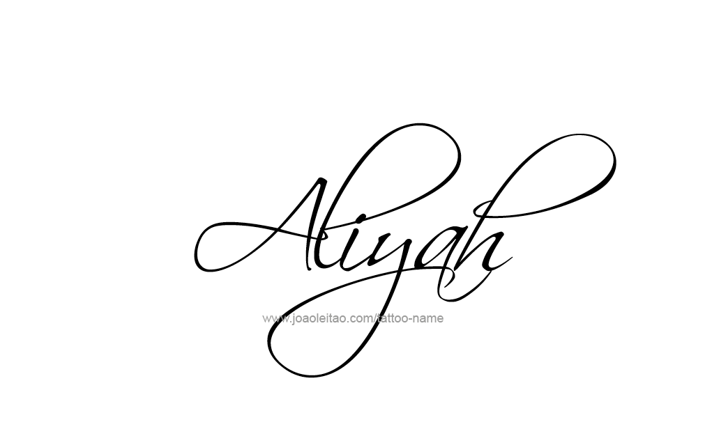 Tattoo Design  Name Aliyah   