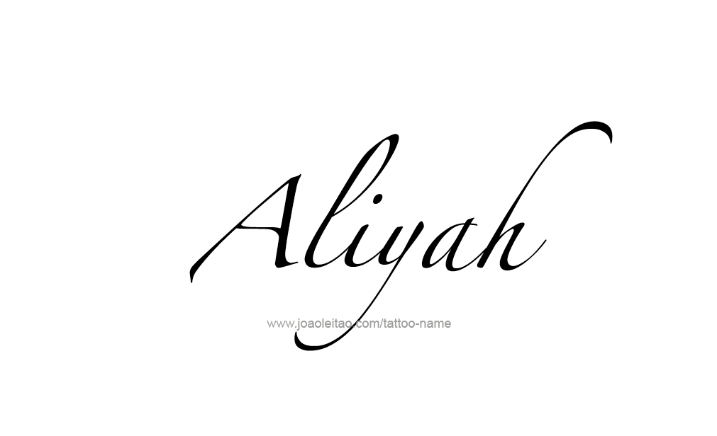 Aliyah Name Tattoo Designs