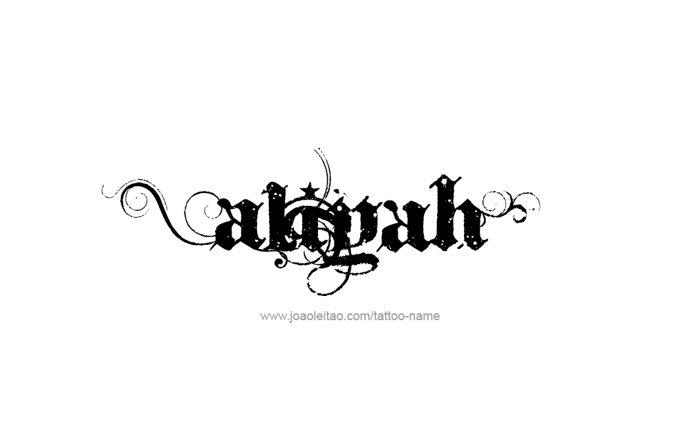 Tattoo Design  Name Aliyah   