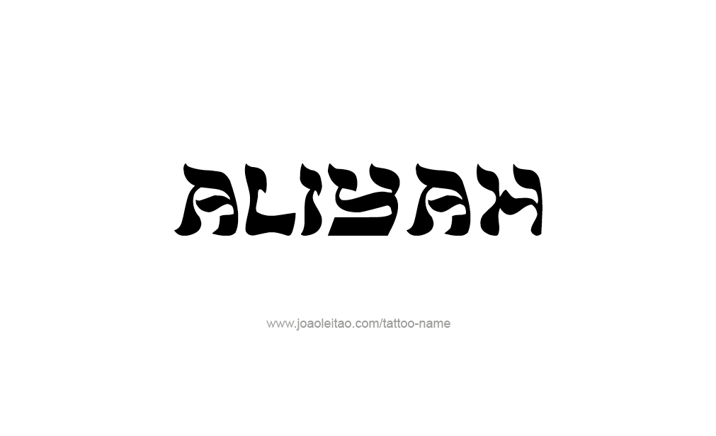 Tattoo Design  Name Aliyah   