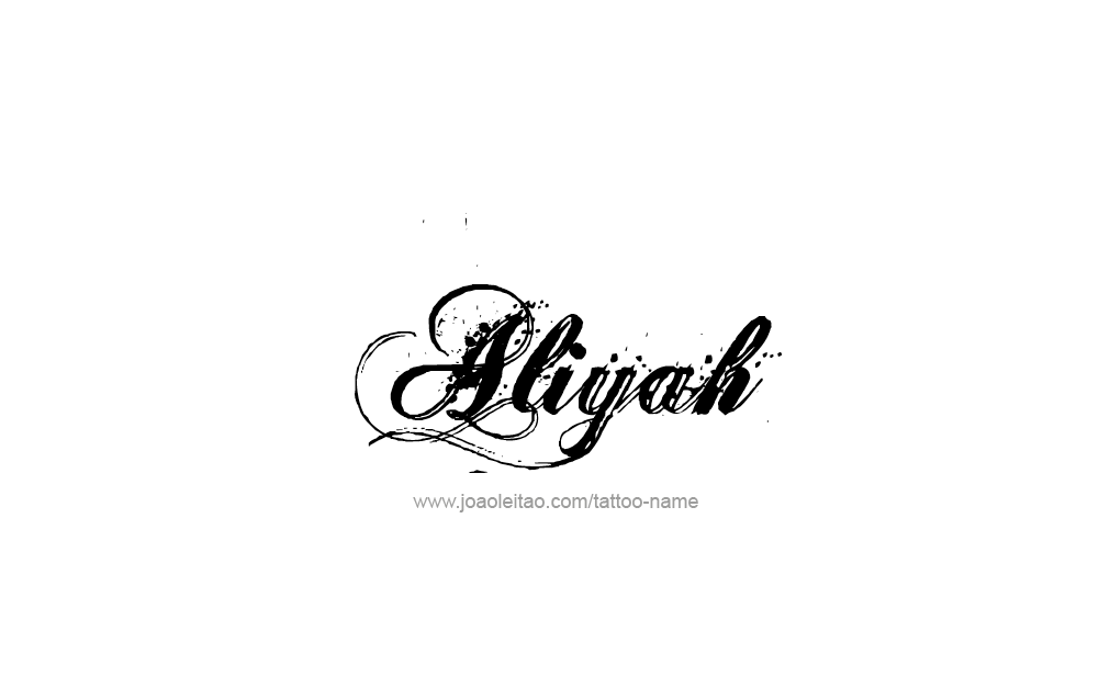 Aliyah Name Tattoo Designs