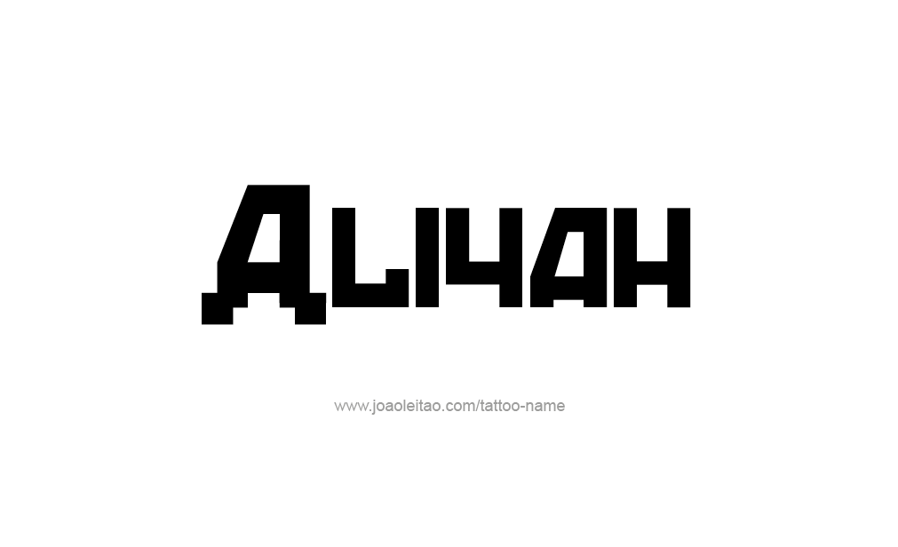 Tattoo Design  Name Aliyah   