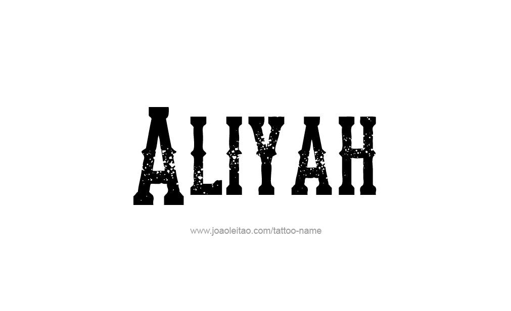 Tattoo Design  Name Aliyah   