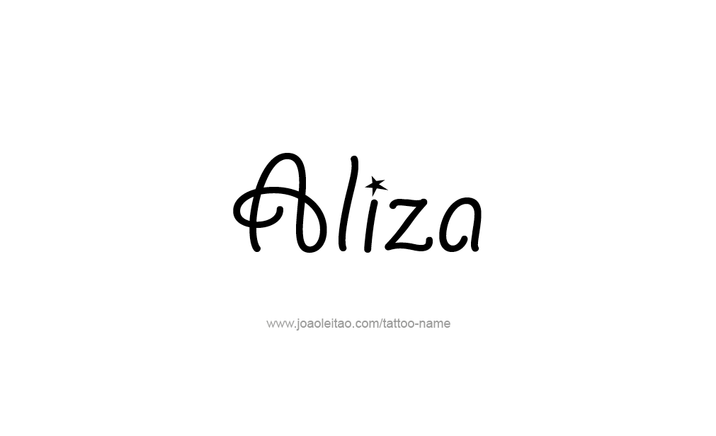 Tattoo Design  Name Aliza   