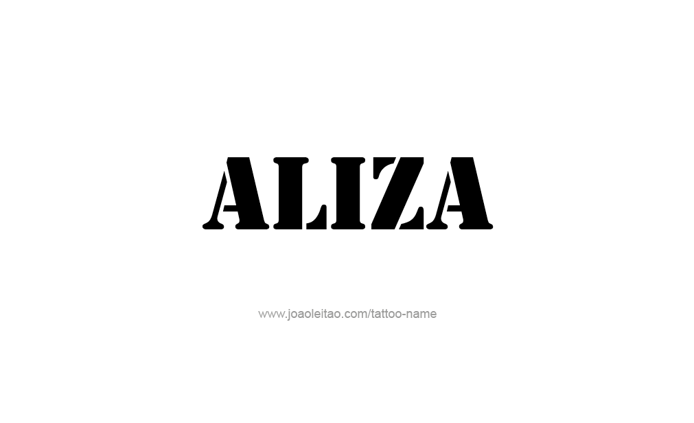 Tattoo Design  Name Aliza   