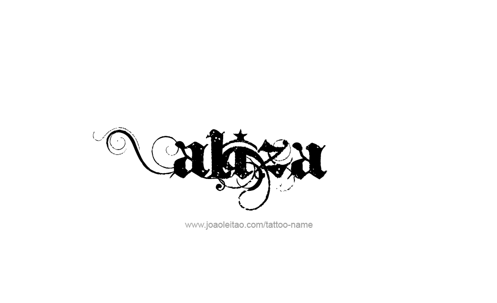 Aliza Name Tattoo Designs